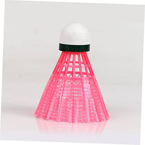 BIUDECO 6'lı Pembe Badminton Topu, Badminton İç Mekan Topu, Mantar Badminton Antrenman Topu, Badminton Ağı Havalı Badminton Topu, Naylon Badminton Çocuk Dayanıklı Seti - 2