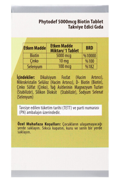 Biyotiin 5000 Mcg - 60 Tablet - 2