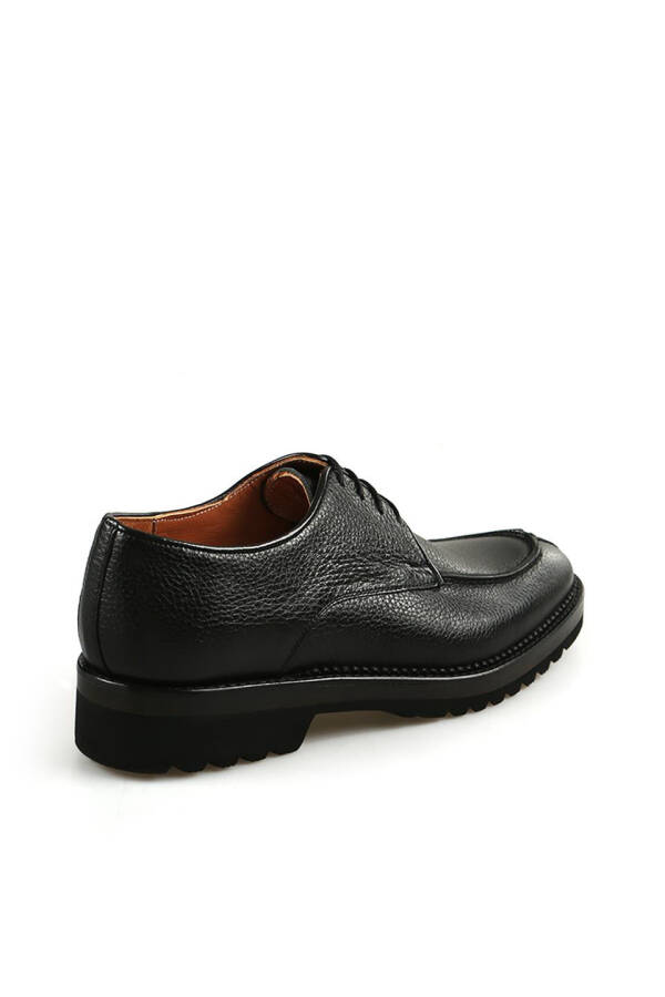 Black 100% Leather Eva Sole Oxford Casual Shoes - 3