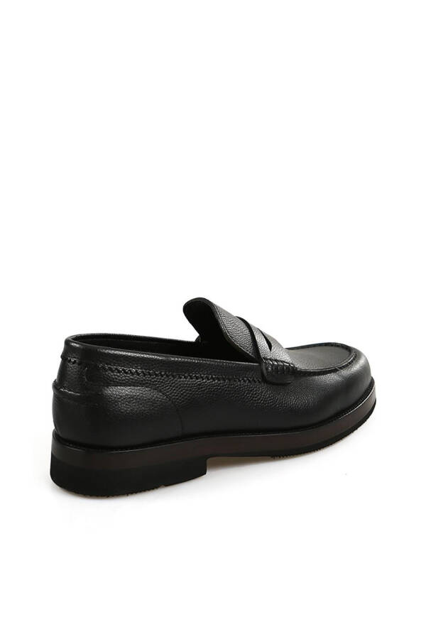 Black 100% Leather Loafer Eva Sole Casual Shoes - 3