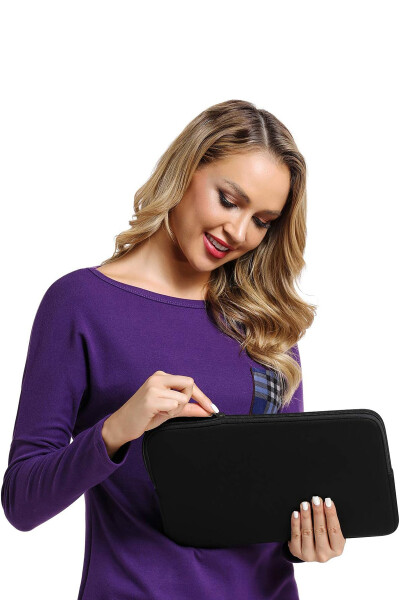 Black 13-14-15.6-16 Inch Zippered Sleeve Laptop & Notebook Bag - 3