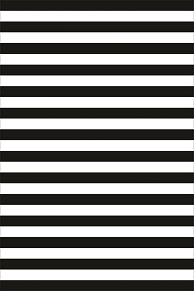 Black and White Striped Washable Non-Slip Stain-Resistant Modern Living Room Rug and Runner - 4