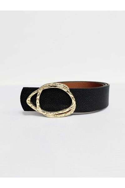 Black Belt with Gold Buckle for Women - 1