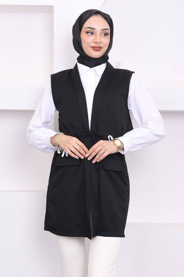 Black Belted Vest - 8