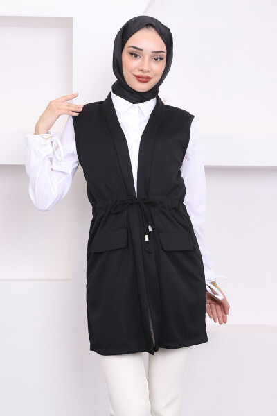 Black Belted Vest - 1