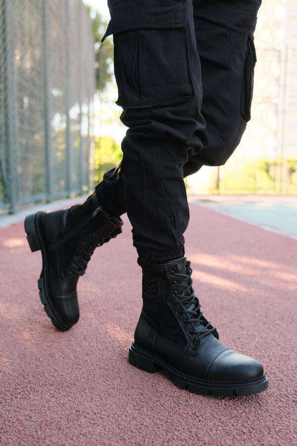 Black Black Men's Boots 0012638 - 6