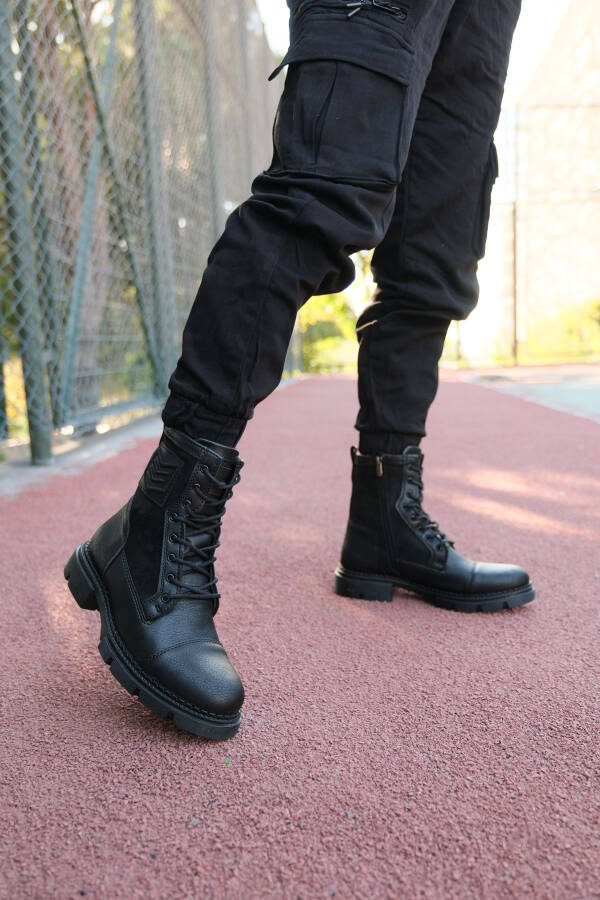 Black Black Men's Boots 0012638 - 7