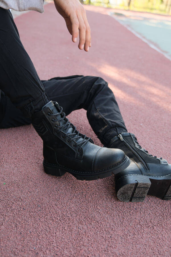 Black Black Men's Boots 0012638 - 8