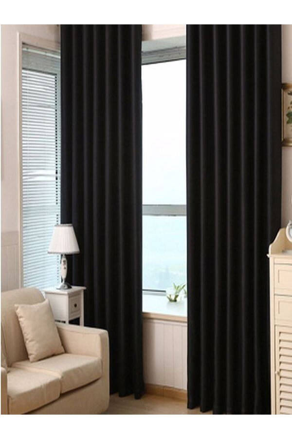 Black Blackout Roller Shade - 1