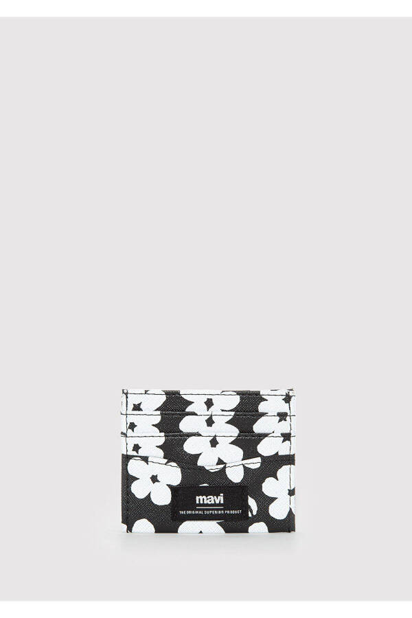 Black Card Holder with Floral Print 1912836-900 - 7