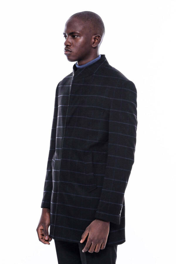 Black check collar coat - Wessi - 4