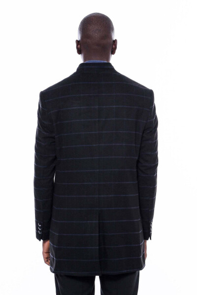 Black check collar coat - Wessi - 5