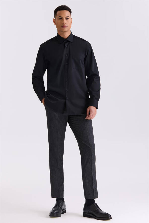 Black Classic Fit 100% Cotton Shirt - 5