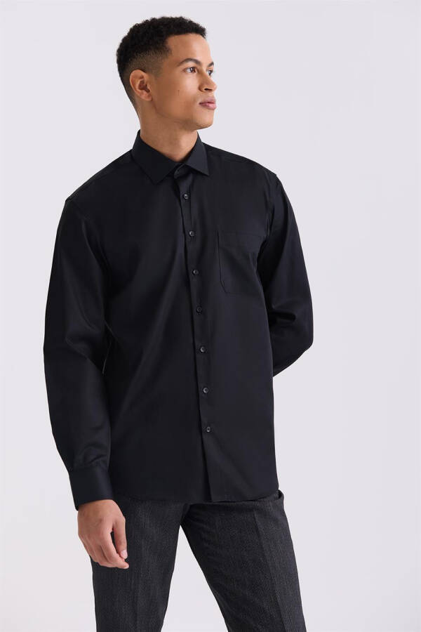 Black Classic Fit 100% Cotton Shirt - 6