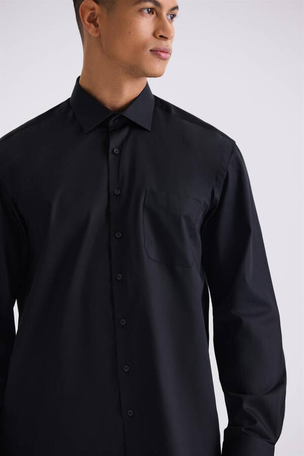 Black Classic Fit 100% Cotton Shirt - 7