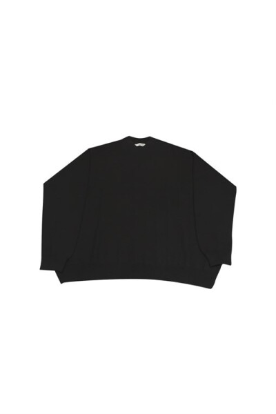 Black Classic Fit Half Turtleneck Men's Knitwear - 3