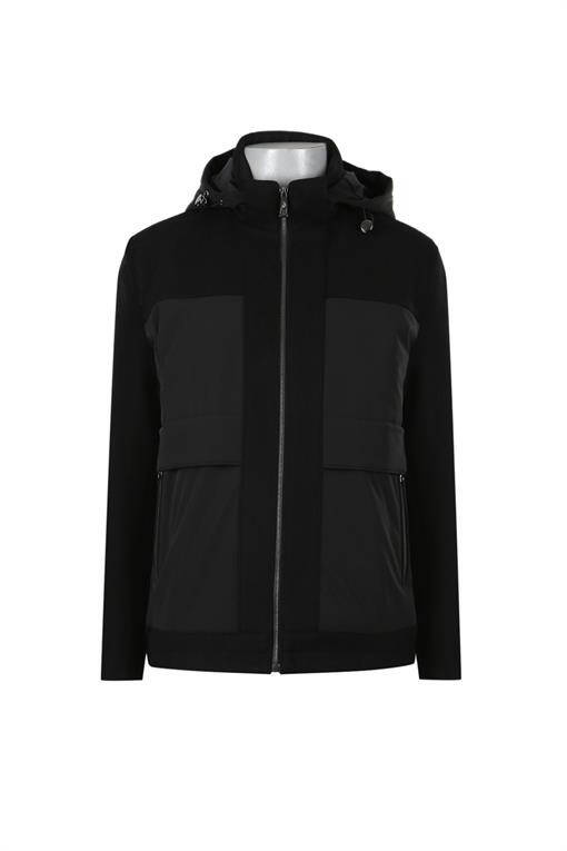 Black Comfort Fit Hooded Zipper Detailed Winter Jacket - 13