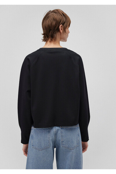 Black crew neck sweatshirt (1s10150-900) - 4