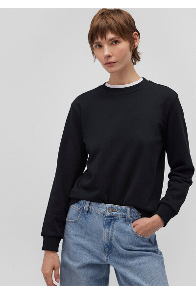 Black crew neck sweatshirt (1S10183-900) - 2