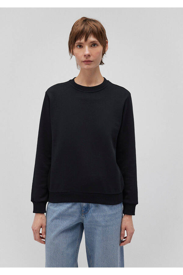 Black crew neck sweatshirt (1S10183-900) - 3