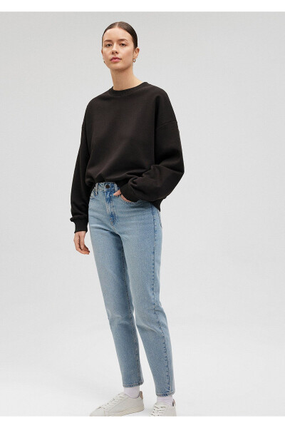 Black Crewneck Basic Sweatshirt 1611770-900 - 13