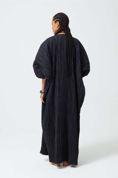 Black Crinkled Abaya - 6