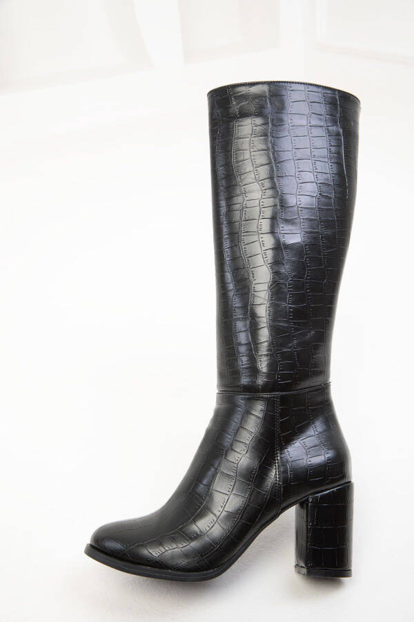 Black Crocodile Women's Boots - 4