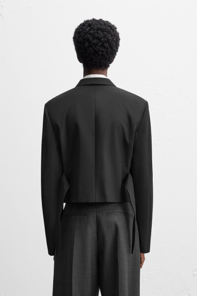 Black, cropped Blazer Smoking, designed in collaboration with Harry Lambert. - 13