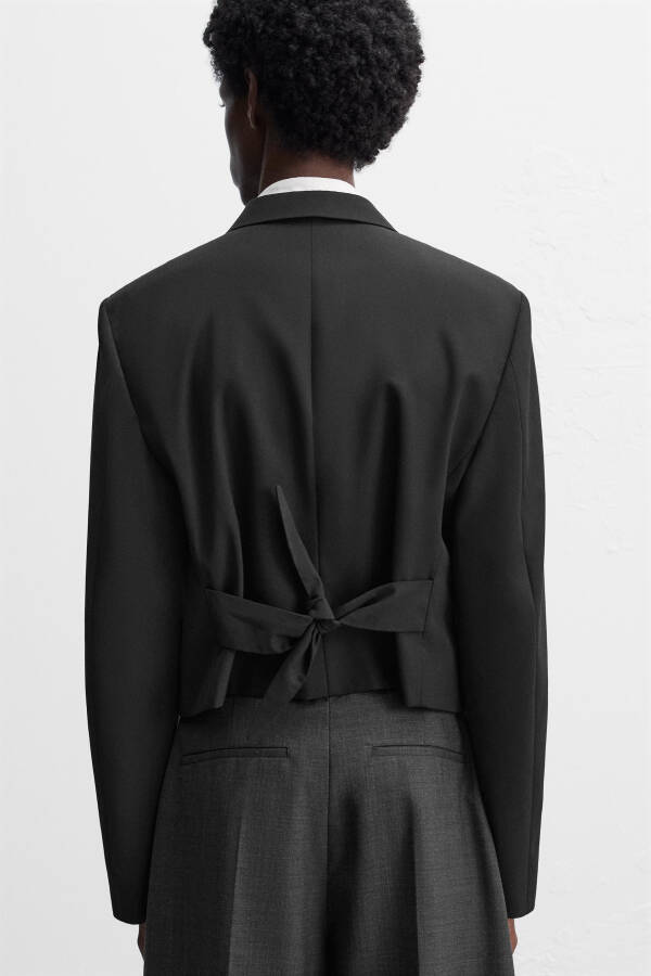 Black, cropped Blazer Smoking, designed in collaboration with Harry Lambert. - 16