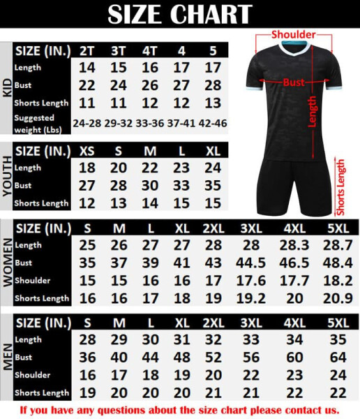 Black Custom Soccer Jerseys for Men Women Youth Kids, Personalized Soccer Jersey Printed Name Number Logo Mens Clothing - 6