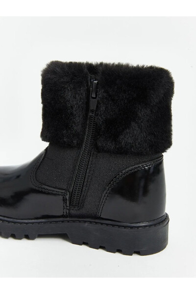 Black fur-lined girls' boots - 3