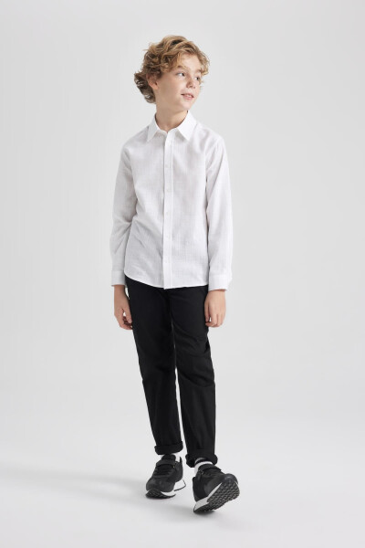 Black Gabardine Trousers for Boys X4224a622sm - 10