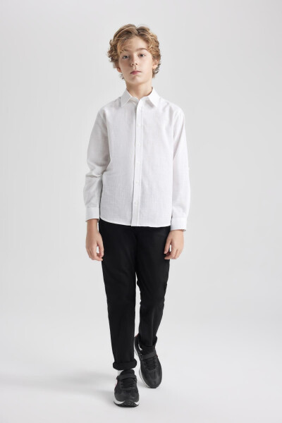 Black Gabardine Trousers for Boys X4224a622sm - 11