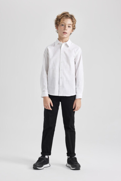 Black Gabardine Trousers for Boys X4224a622sm - 12