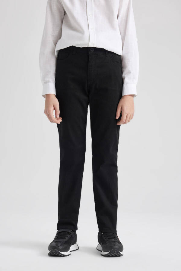 Black Gabardine Trousers for Boys X4224a622sm - 13