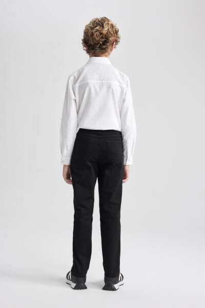 Black Gabardine Trousers for Boys X4224a622sm - 15