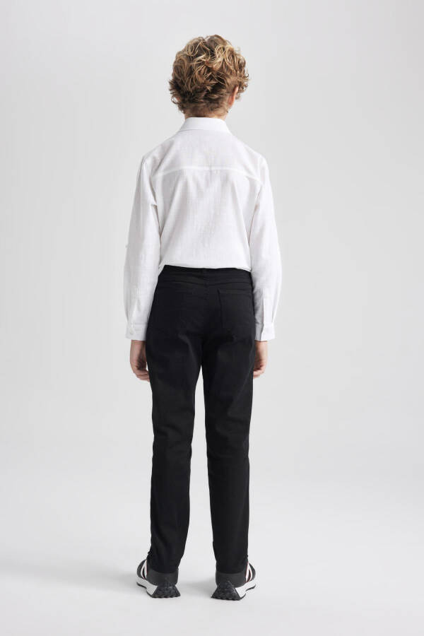 Black Gabardine Trousers for Boys X4224a622sm - 15