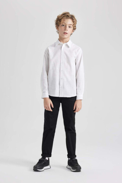 Black Gabardine Trousers for Boys X4224a622sm - 4