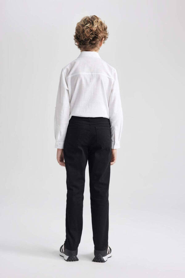 Black Gabardine Trousers for Boys X4224a622sm - 7