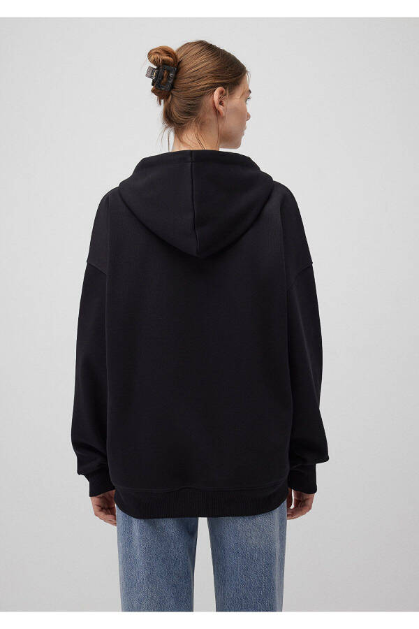 Black Hooded Zip Sweatshirt 1610221-900 - 25