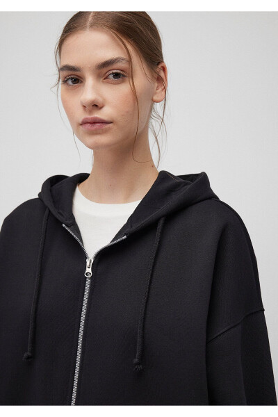 Black Hooded Zip Sweatshirt 1610221-900 - 26