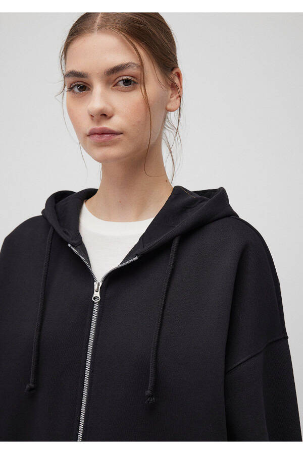 Black Hooded Zip Sweatshirt 1610221-900 - 19