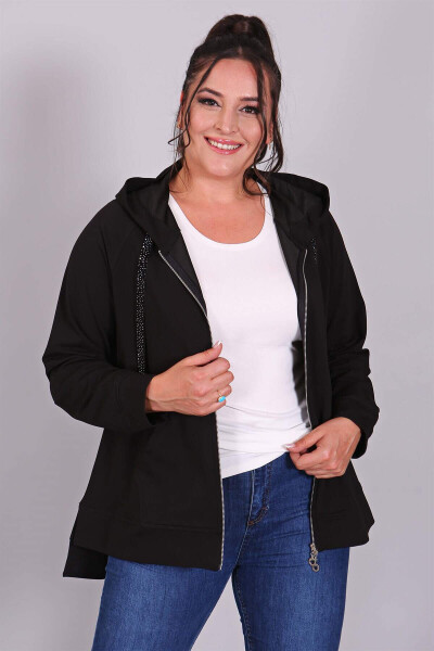 Black Hoodie with Pocket - 6