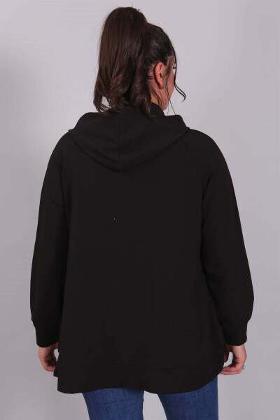 Black Hoodie with Pocket - 4