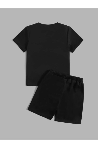 Black Kids NASA Printed Shorts Set - 2