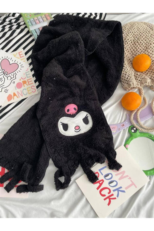 Black Kuromi Plush Scarf - 1