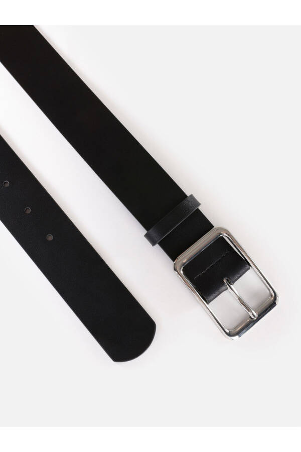 Black leather belt - 2