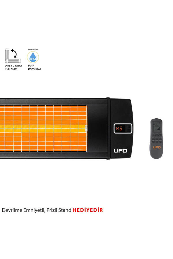 Black Line 2400 W UK Duvar Tipi Dikey Ve Yatay Kullanım & Devrilme Emniyetli Prizli Stand - 6