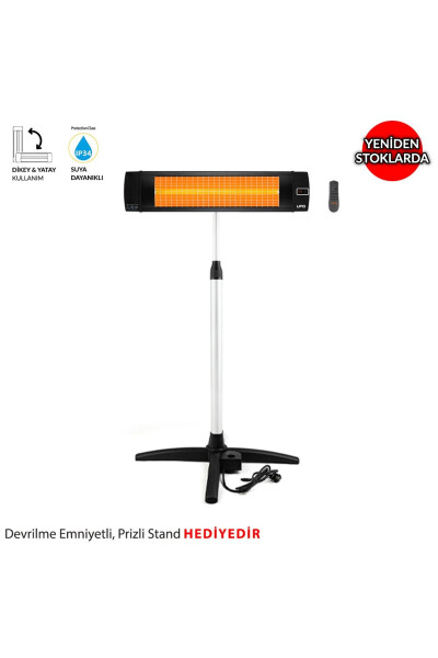 Black Line 2400 W UK Duvar Tipi Dikey Ve Yatay Kullanım & Devrilme Emniyetli Prizli Stand - 7