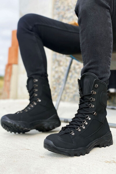 Black Men's Boots - 1